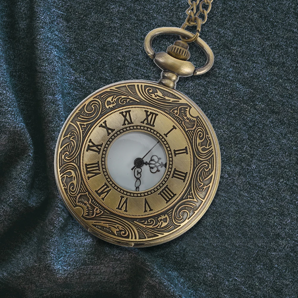 

2pcs Retro Steampunk Pocket Watch Roman Numeral Quartz Movement Vintage Outfits Special Occasions Wear Resistant Mens Hanging