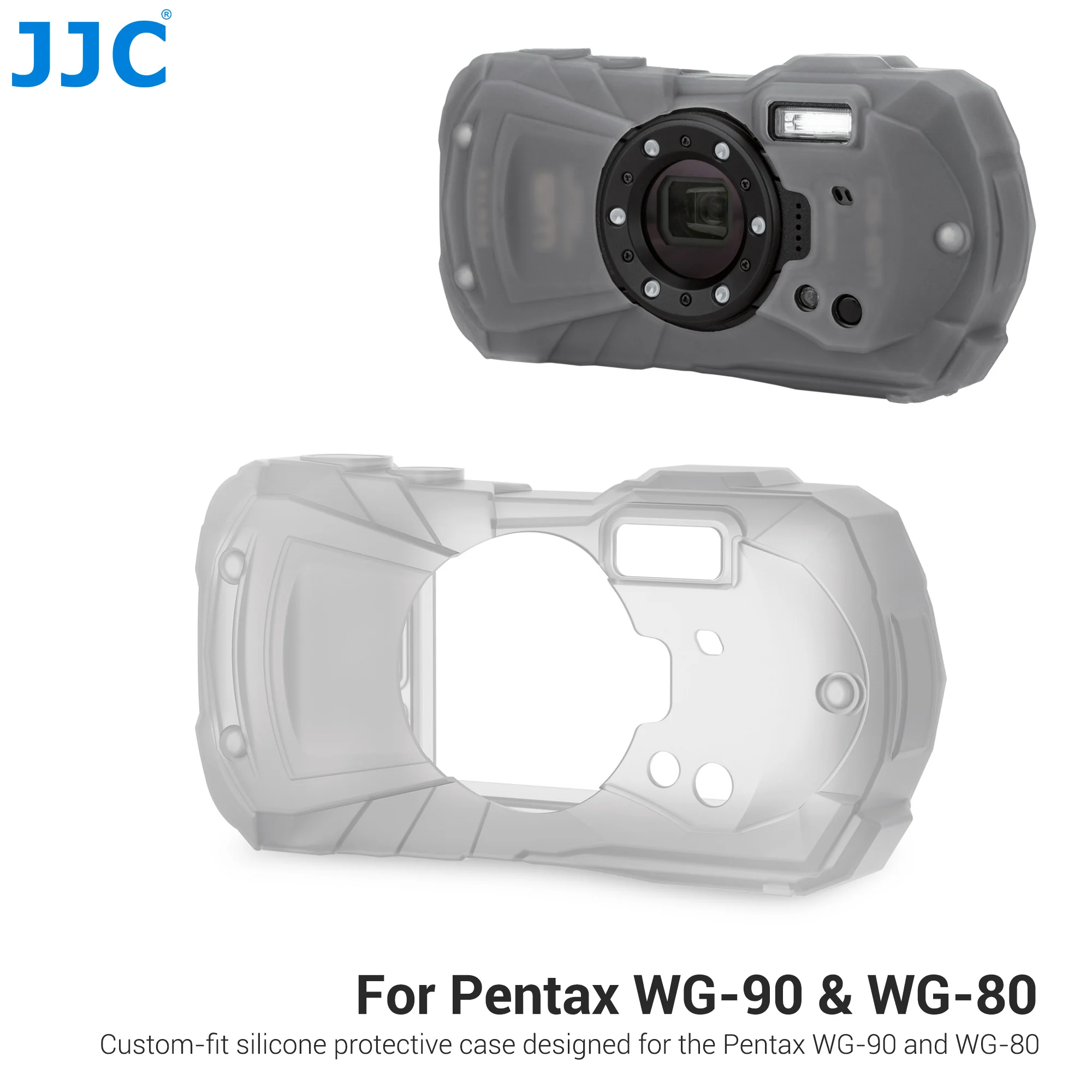 

JJC WG-90 WG-80 Silicone Jacket Silicone Jacket for Pentax WG-80 WG-90 Silicone Case Cover Providing Extra Protection and Grip