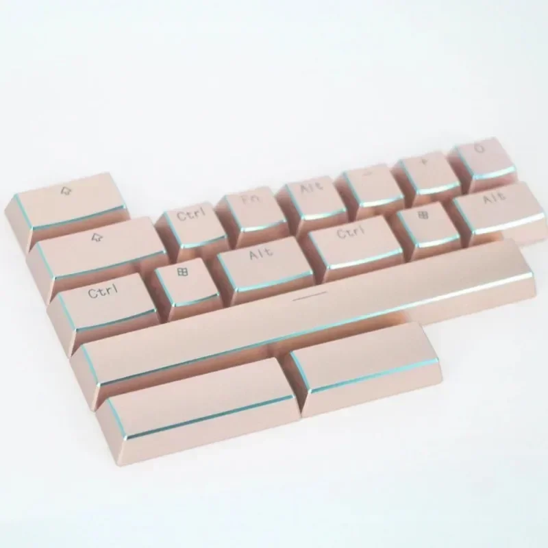 High Light Aluminum Alloy Keycap Set Metal XDA Profile Key Caps Custom MX Switch Gaming Keycaps for Mechanical Keyboards Gift