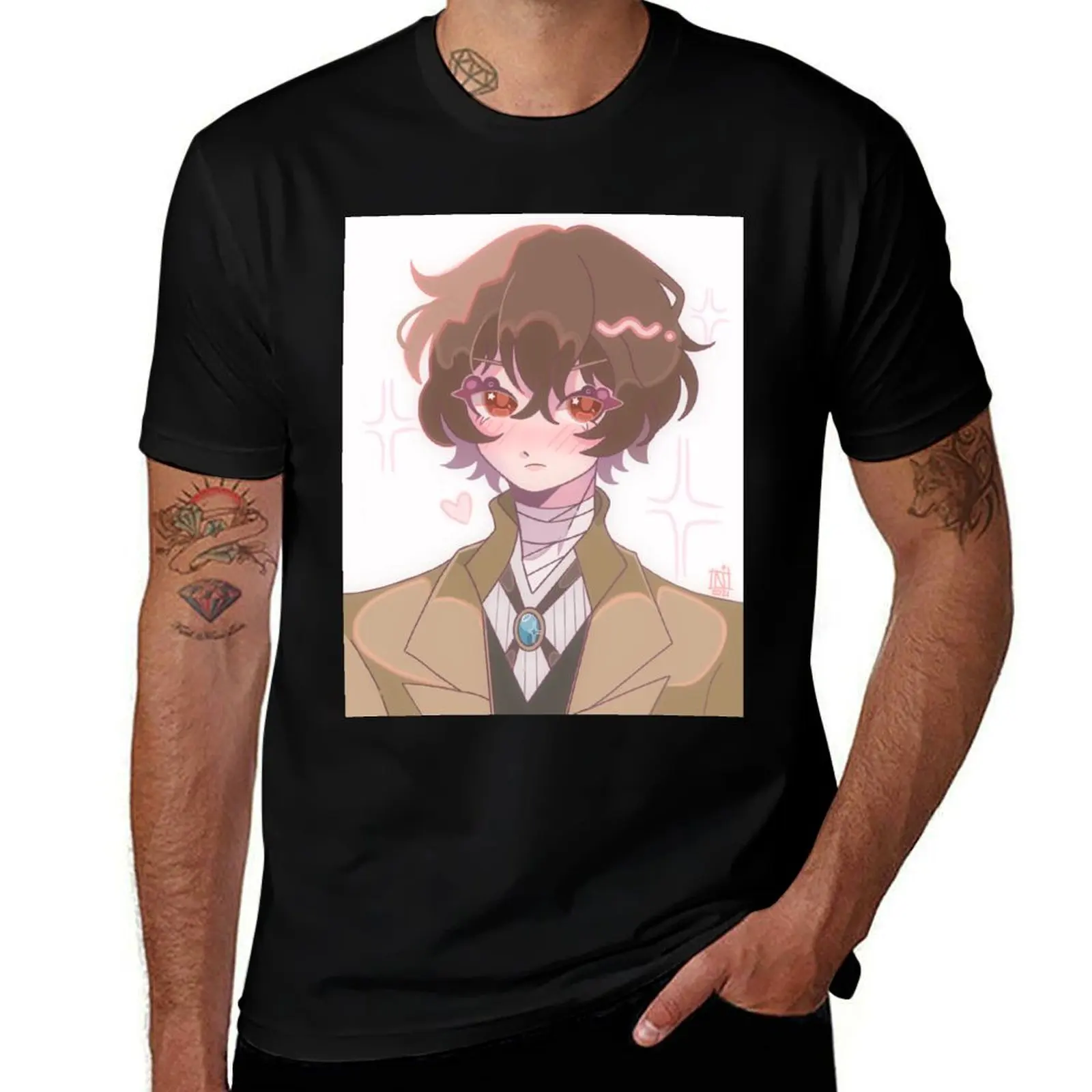 

Dazai bsd T-Shirt cotton t shirts man 100% cotton tshirt 100% t shirt man plain T-Shirt