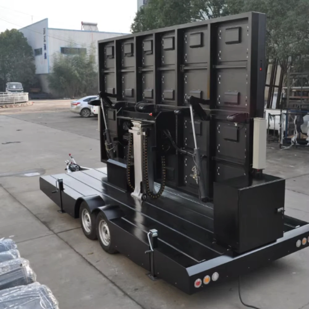 Mobile LED Trailer Display - High Brightness Outdoor Advertising Screen