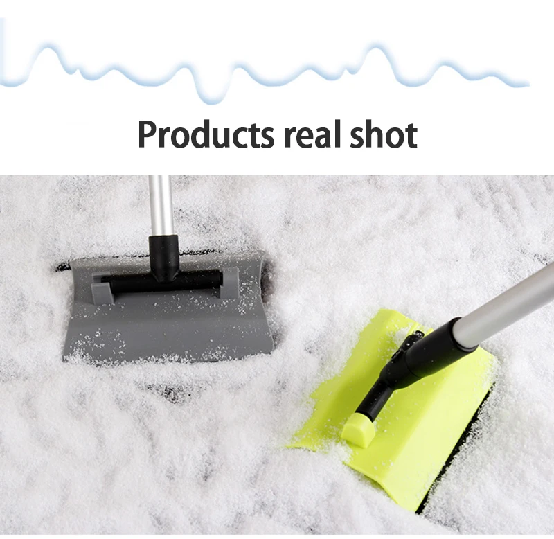 Retractable Winter Car Snow Shovel Snow Cleaning Glass Deicing And Frosting 180 Degree Rotating Aluminum Alloy Shovel