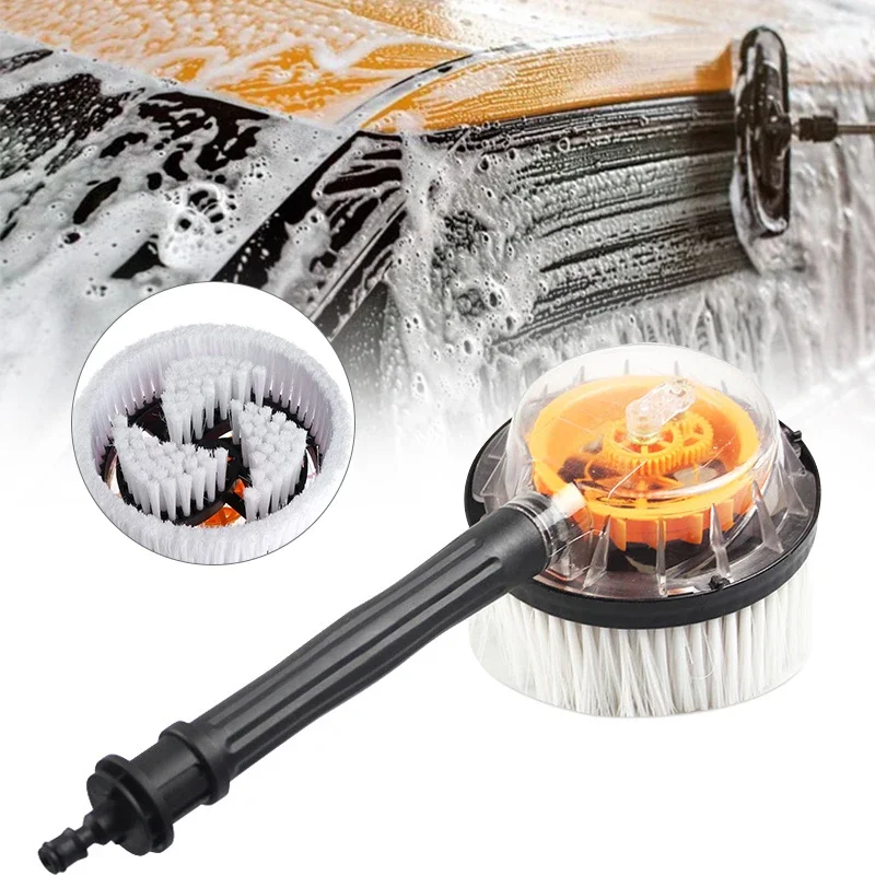 Car Rotary Wash Brush Kit 360 Degree Automatic Rotating Adjustable Dip Wash Brush High Pressure Washer for Vehicle Cleaning