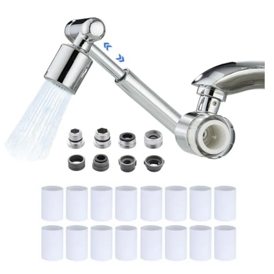 

Удлинитель для смесителя с фильтром для воды F-001 + 1 коробка картриджей (всего 17 шт. фильтров из полипропиленового хлопка)