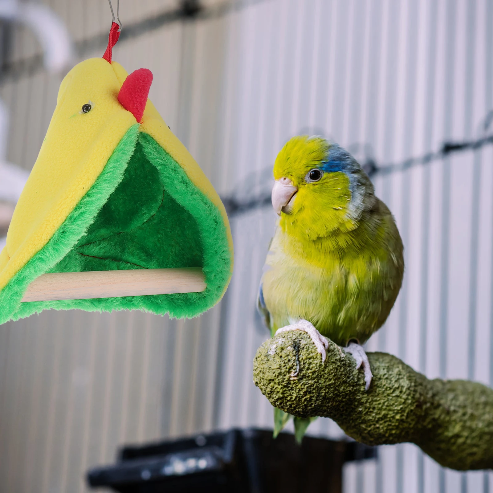 

Wooden Bird Nest for Parrot 2 Sets Warm Cage Pet Bed Easy Wash Quick Dry Comfortable Rest Place Hangable Space Saving