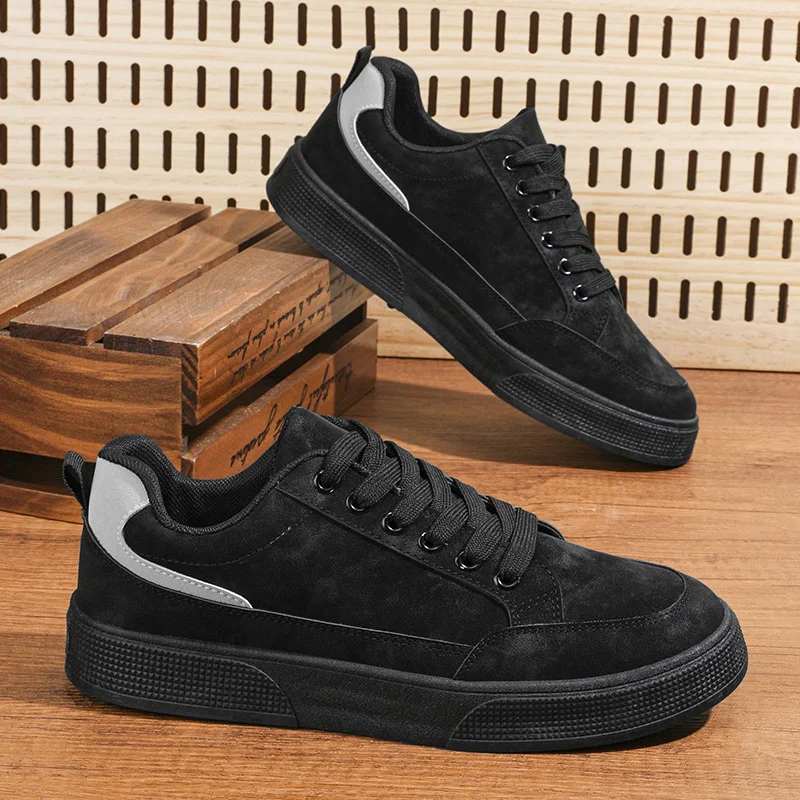 

Mens Board Shoes Classic 2025 Original High-quality Soft Comfortable Leather Shoes Men Breathable Non Slip Flat Sneakers
