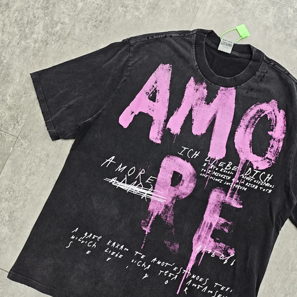 

Yao Fashion Baggy Streetwear Casual Oversize Tee HipHop Short Sleeve Tops Men Clothing High Street Y2k Print T Shirt For Men