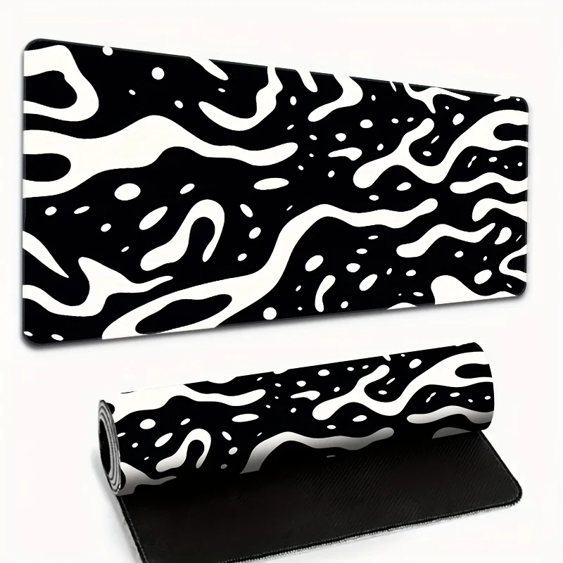 

The black background with white texture mousepad is made of anti-slip and durable rubber, suitable for both study and office use