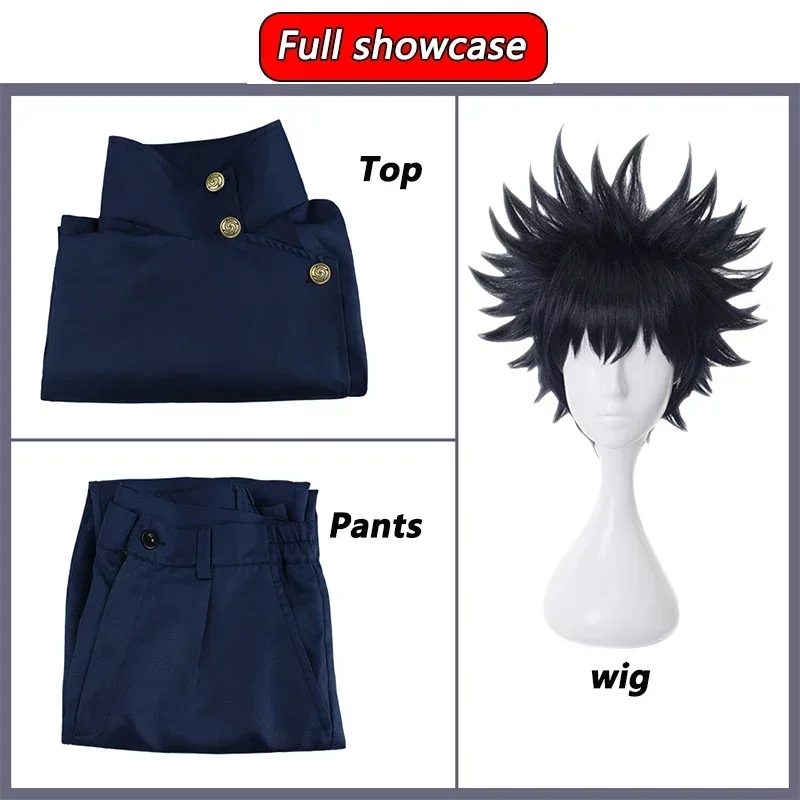 Fushiguro Megumi Kospy Kos Tsume Pruik Anime Jujutsu Line Fushiguro Megumi Kospy Pruiken Top Broek Haween Kos Tsume S Mannen wo Noodles