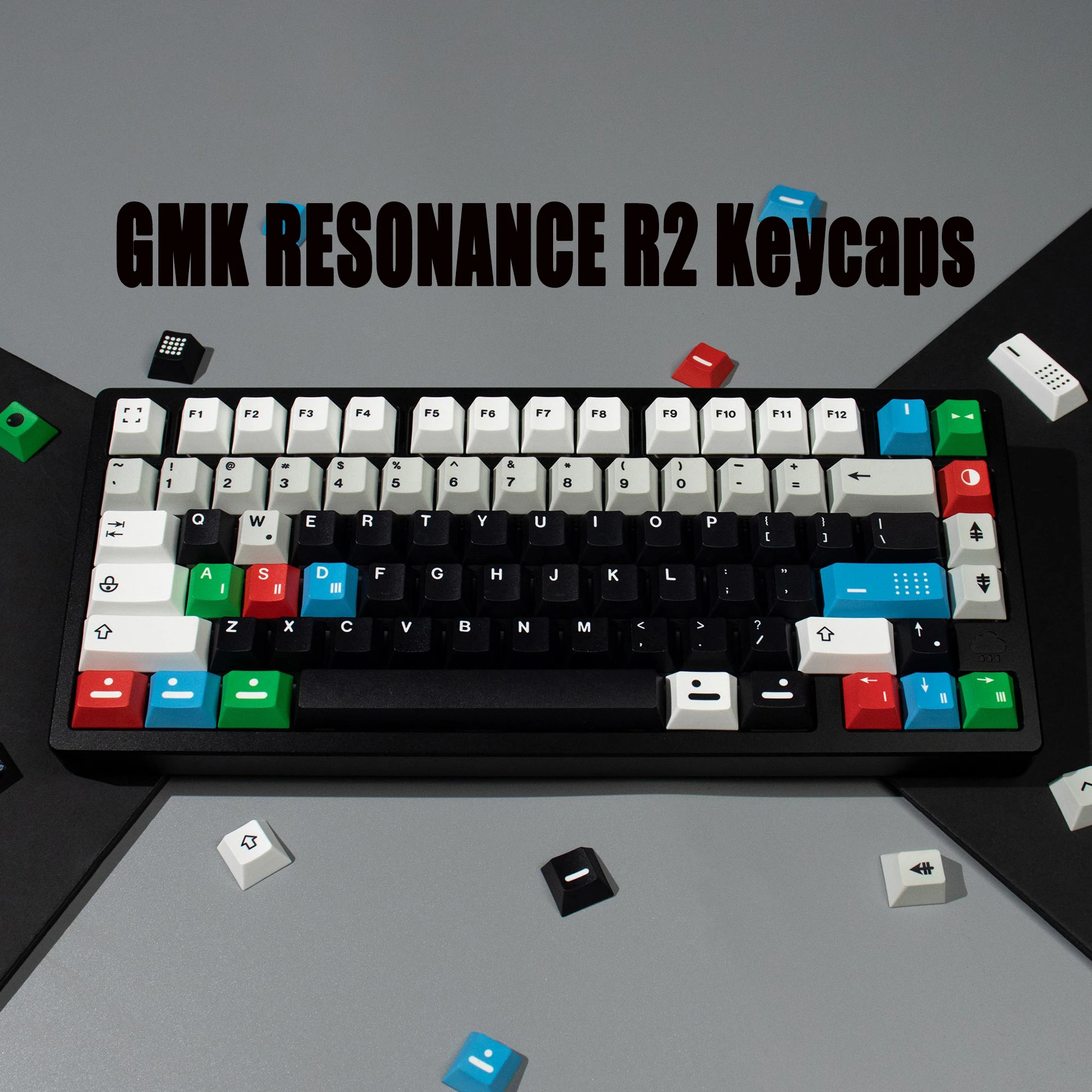 Resonance R2 PBT keycaps Cherry profile Dye Sublimation English Personality Keycaps For MX Switches Mechanical Keyboard Kit