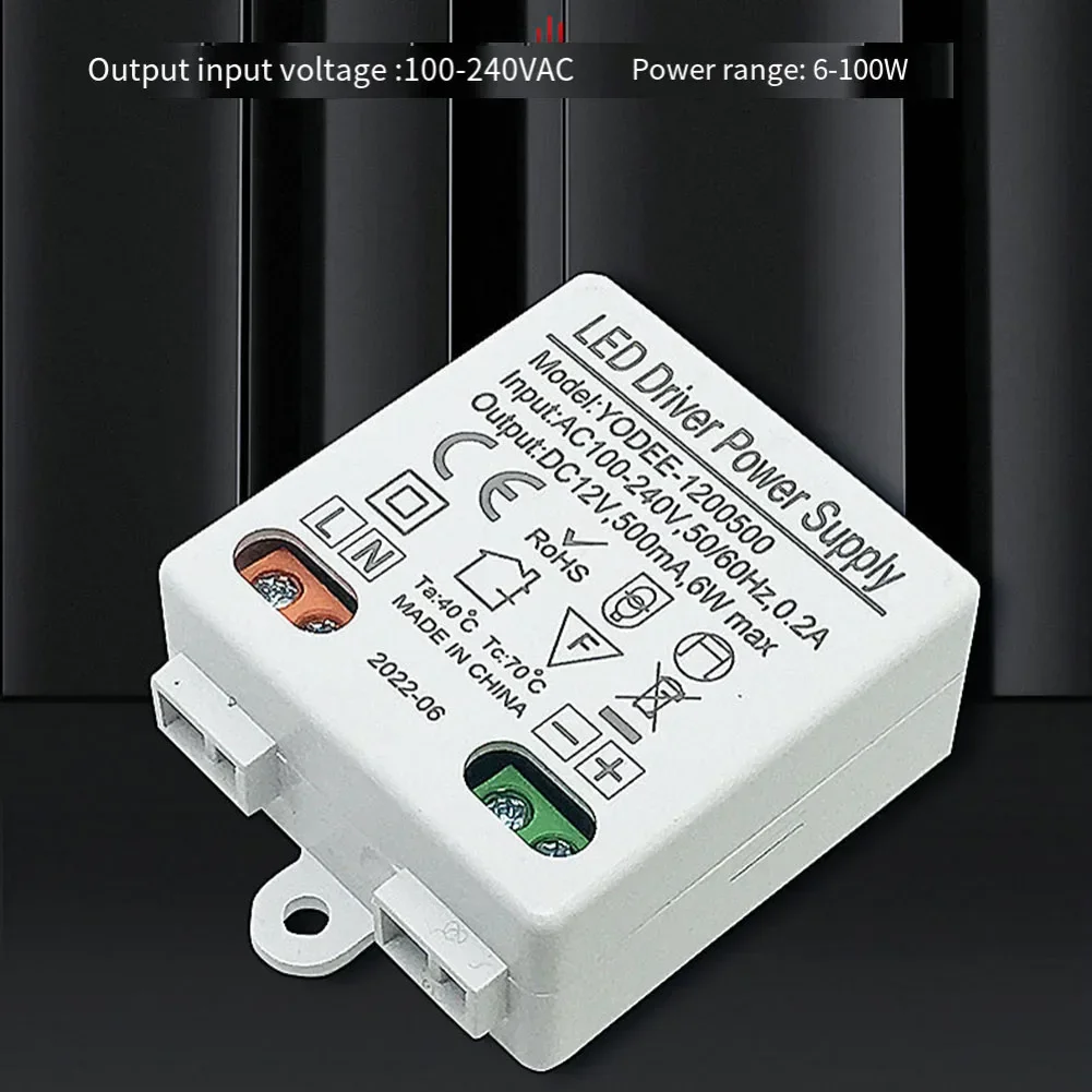 1pcs Constant Voltage LED Power Supply DC12V 6W Drive Power Supply AC To DC DC Output AC/DC Power Supply50-60Hz