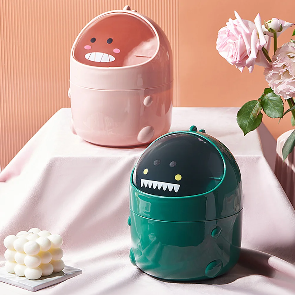 

Flip-Type Mini Trash Can Small Desktop Garbage Bin For Home Office Tabletop Storage Pp Material Odor Isolated Versatile Waste