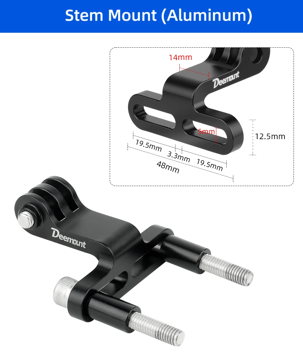 Adapter für Trek Bontrager Ion Pro Rt, passend für GoPro Adaption Fahrrad-Scheinwerferständer, Lenkervorbau, Gabel, Helm, Sattelhalterung – Detail 10