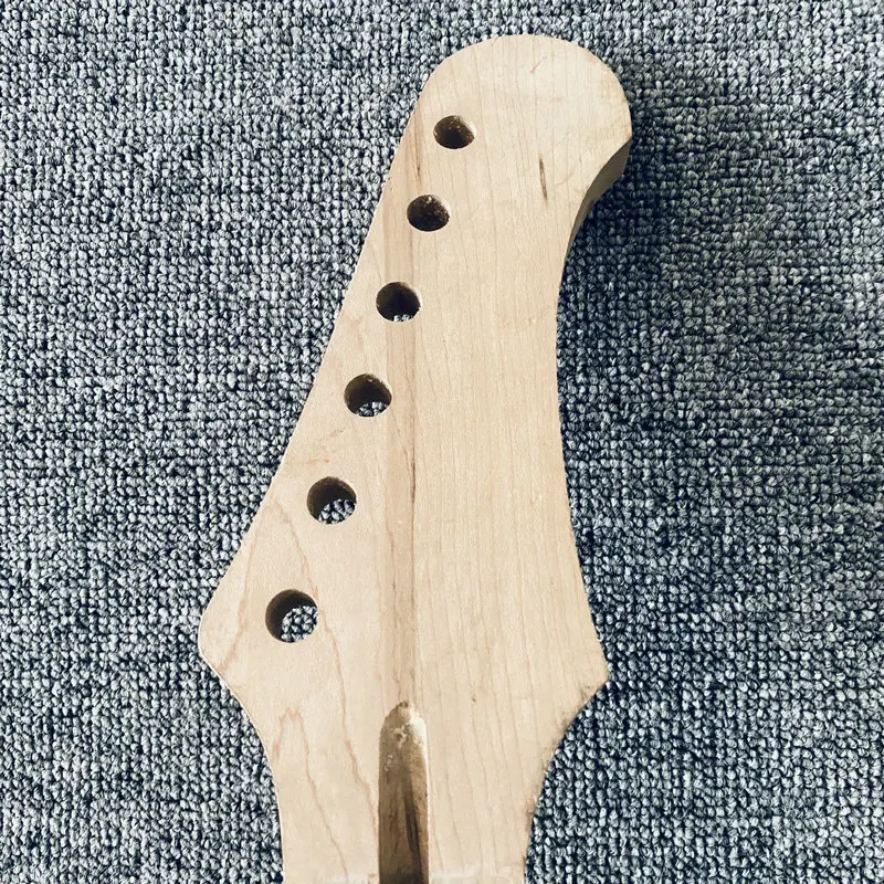 EN738Right Hand Electric Guitar Neck Unfinished Version Custom Order Set-in Connections with Damages Cracks for DIY