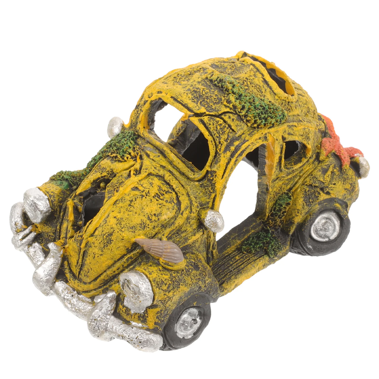 

Fish Tank Decoration Car Shape Easy Install Aquarium Hiding Cave Turtle Tank Hiding House Aquarium Ornament Fish Hidden Cave