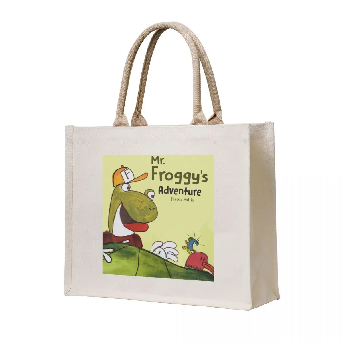 

Mr. Froggy's Adventure Tote Bag supermarket folding bag shopping trolley bag eco pack Women's