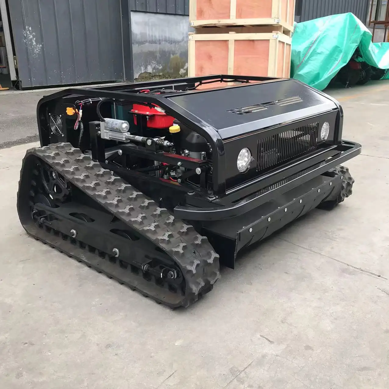 Remote Control Tracked Lawn Mower Self Propelled Automatic Crawler Mower for Garden Yard Orchard Use