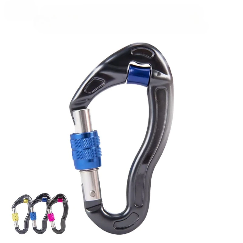 Cross-border 25KN Outdoor Climbing Carabiner Anti-wear Rope Pulley Hook Fire Rescue Tactical Safety Main Lock