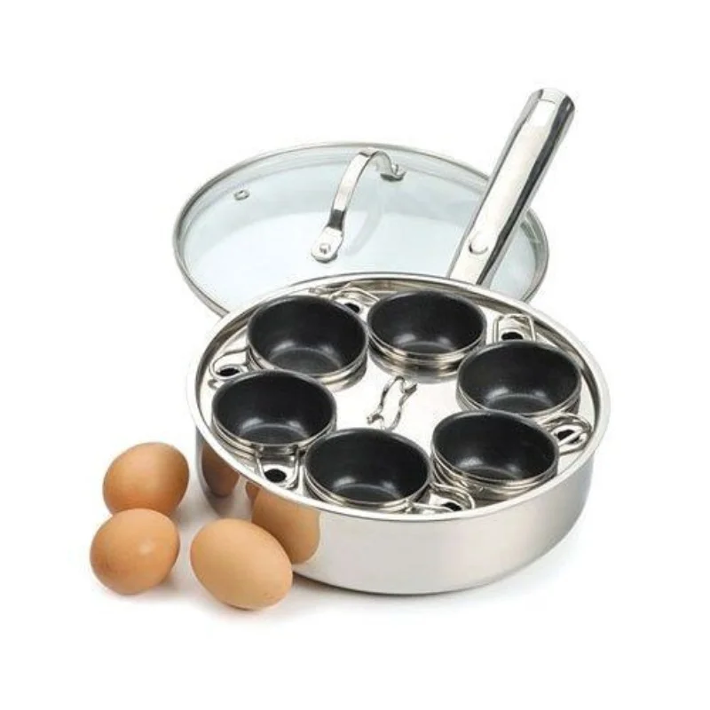 Stainless Steel Egg Steamer Multifunctional Egg Boiling Pot Frying and Steaming Multi-purpose Induction Cooker Universal