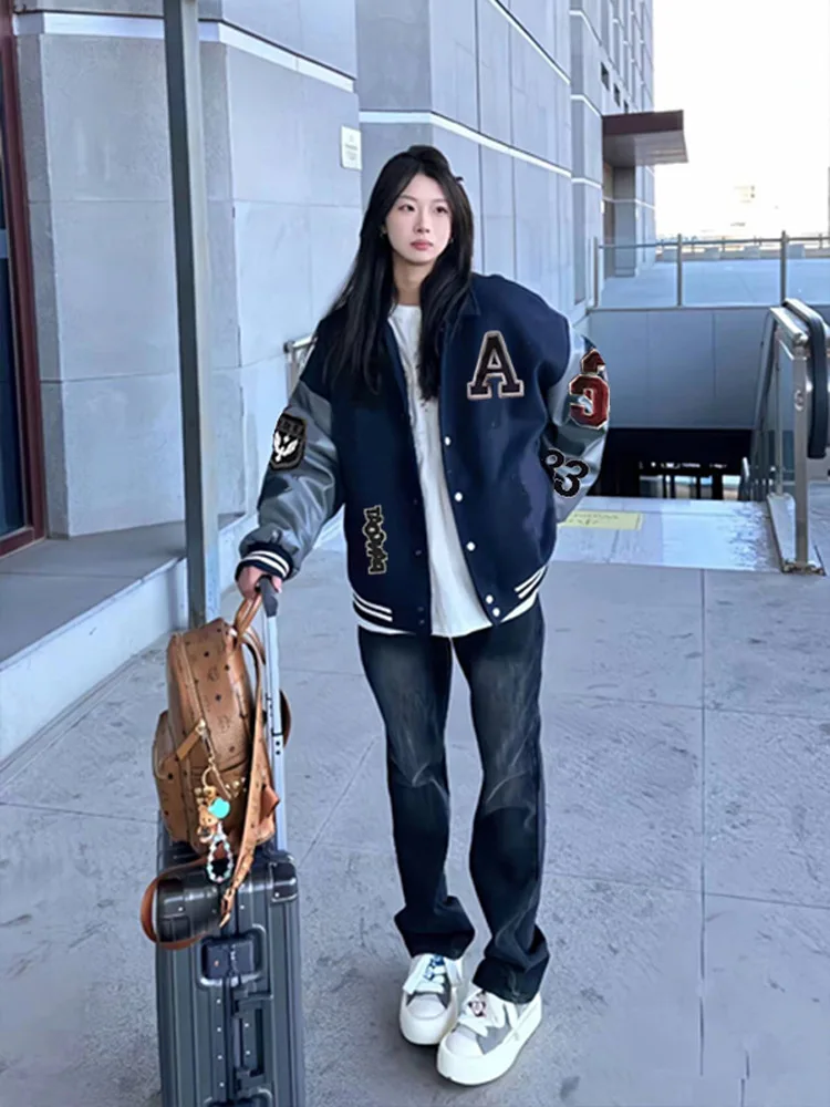

Бейсбольные куртки для девочек и женщин: зимние, с меховым воротником, теплые, для фитнеса, уютные, повседневные, элегантные, на флисовой подкладке, в университетском стиле