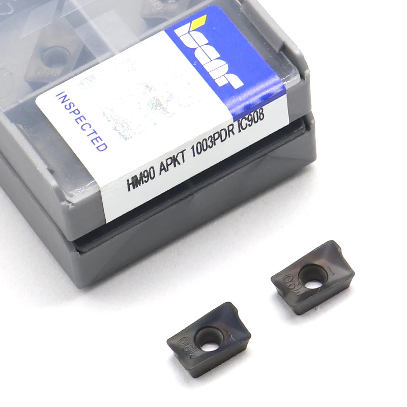Herramienta de torneado externo HM90 APKT 1003PDR IC908 de 10 piezas, cortador de fresado, accesorios de Herramientas CNC para hoja APKT 1003PDR