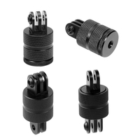 360 Degree Swivel Rotating Aluminum Alloy Tripod Mount Adapter for GoPro Hero 13 12 11 10 9 8 7 for DJI OSMO Action Camera