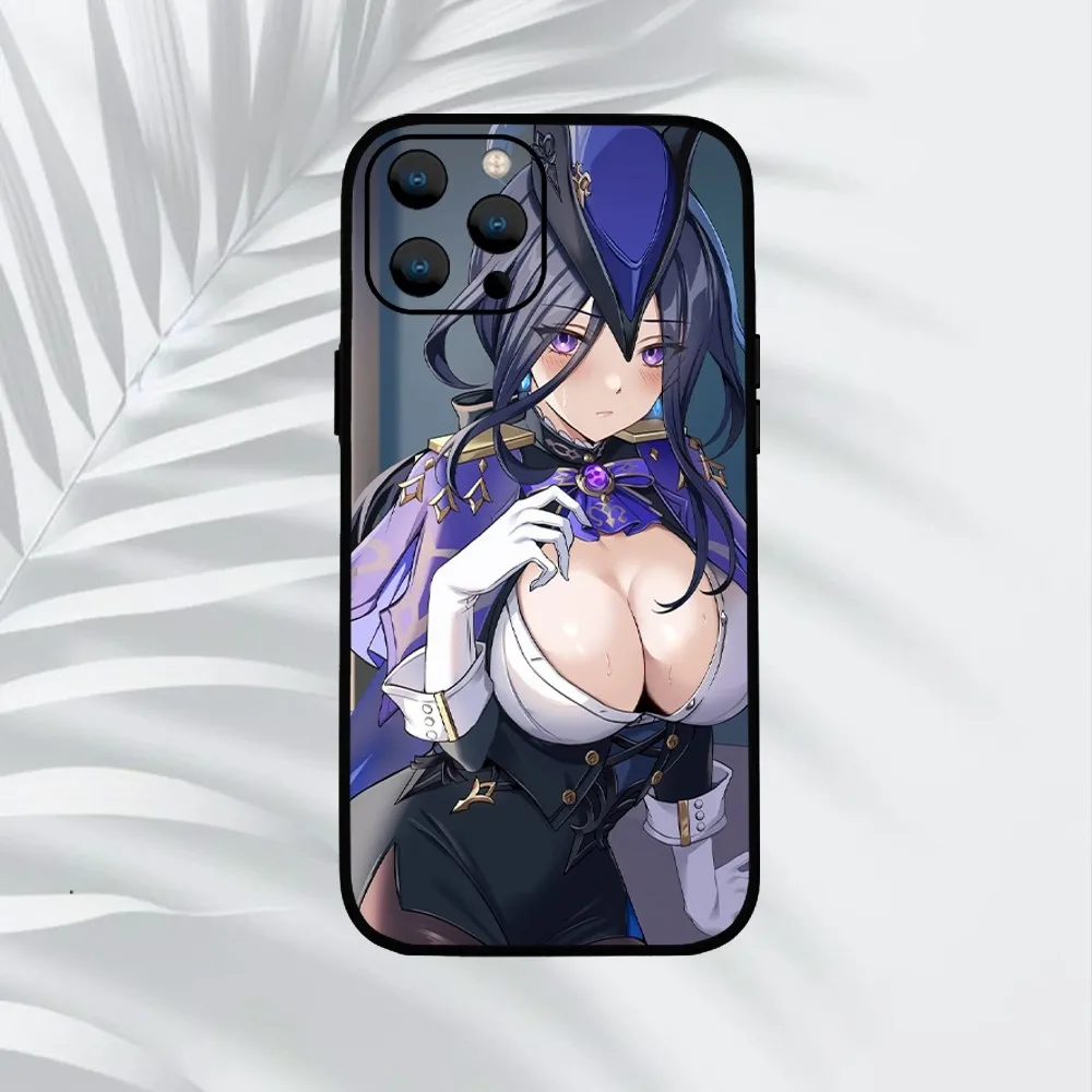 Genshin Impact Clorinde  Phone Case For iPhone Mini 11 12 13 14 15 Pro XS Max X Plus SE XR Shell image 6