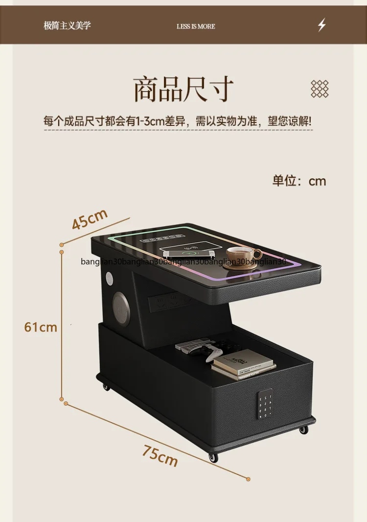 โต๊ะกาแฟเคลื่อนที่ได้ สำหรับอพาร์ทเมนต์ขนาดเล็ก สไตล์โมเดิร์นเรียบง่าย ตู้ข้างเตียง ดีไซน์หรูหราเบาๆ สำหรับห้องนั่งเล่น สไตล์อิตาเลียนมินิมอล รถเข็นข้างโซฟาแบบใหม่