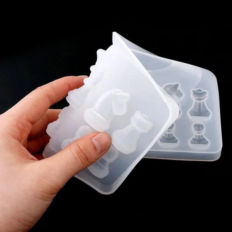 2pcs International Chess Shape Silicone Mold DIY Clay UV Epoxy Resin Mold Pendant Molds For DIY view 5