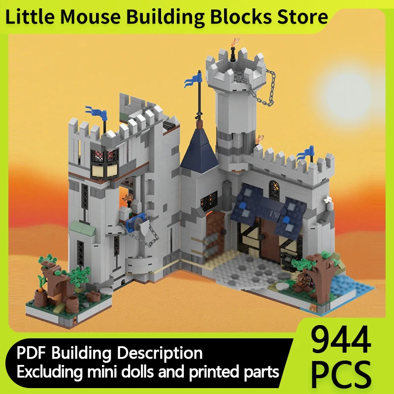 

Medieval Castle Model MOC Building Bricks Rock Castle Tower Modular Technology Gifts Holiday Assemble Children Toys Suit