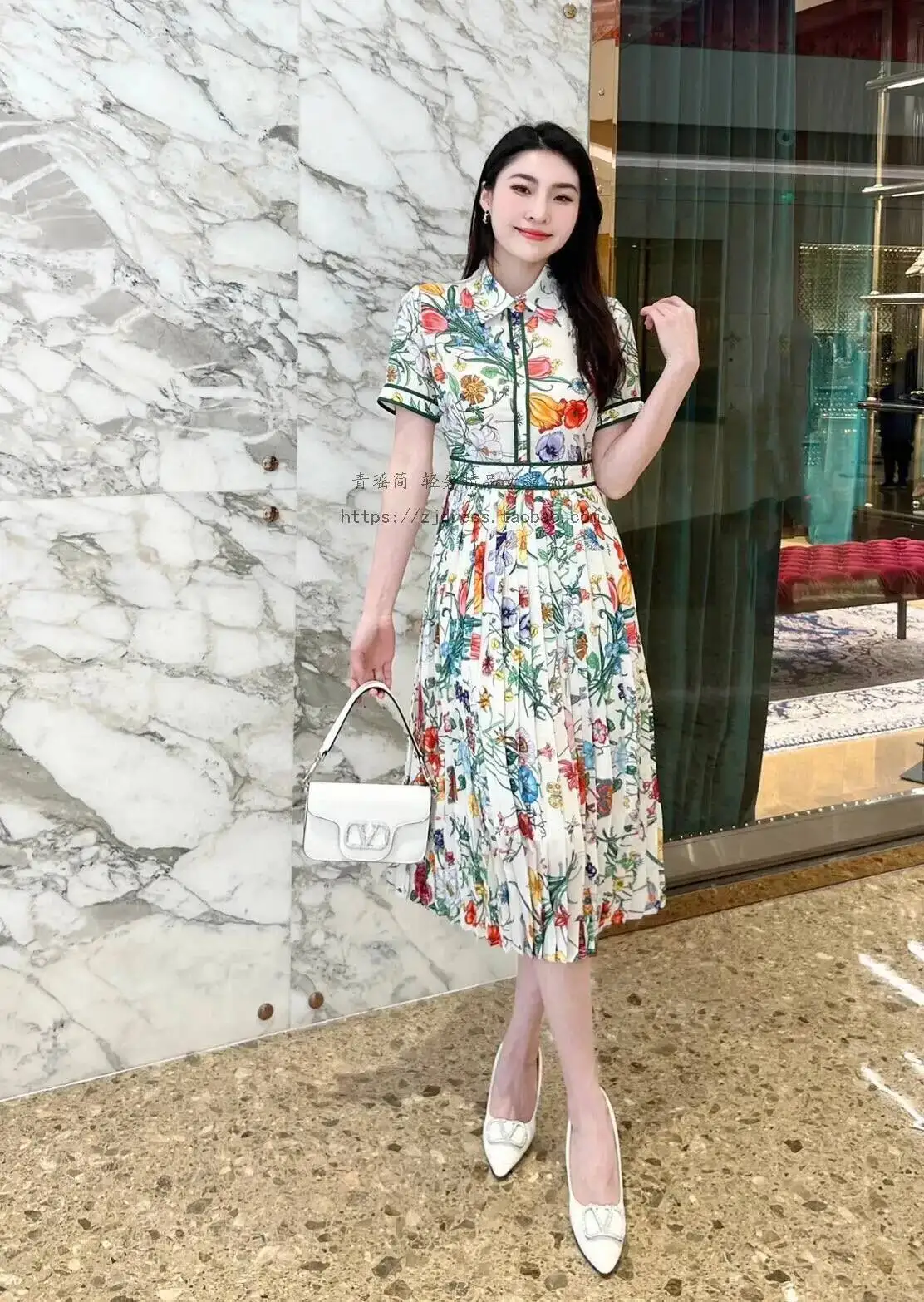 JAMERARY Runway Design Fashion Floral Print Elegant Summer Pleated Midi Long Dress Shirt Street Casual Lady Office Work Dresses - AliExpress 200000345 JAMERARY Runway Design Fashion Floral Print Elegant Summer Pleated Midi Long Dress Shirt Street Casual Lady Office Work Dresses - AliExpress 200000345
