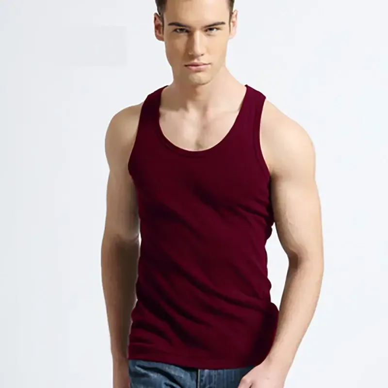 TFETTER 3PCS Men Cotton Tank Top Solid Color Underwear for Man Bodybuilding Sleeveless Slim Fit Vest Men