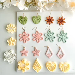 Daisy Sunflower Rose Polymer Clay Cutter 0.4mm Cut Flower Soft Pottery Mold DIY Earring Jewelry Pendant Cutting Die Mould Tools