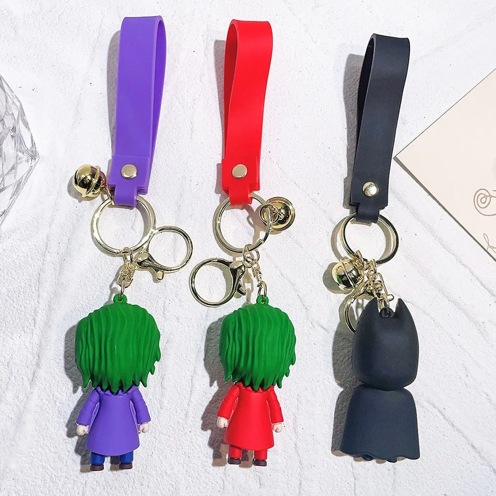 3D Joker PVC Schlüsselanhänger Horror-Clown Anhänger Autoschlüsselhalter Taschendekoration Geschenk – Detail 6