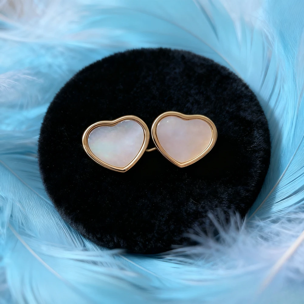 

2025 New Elegant accessories Luxury Lady's Heart - shaped Fritillary Earrings, Unique Style for Anniversary & Holidays