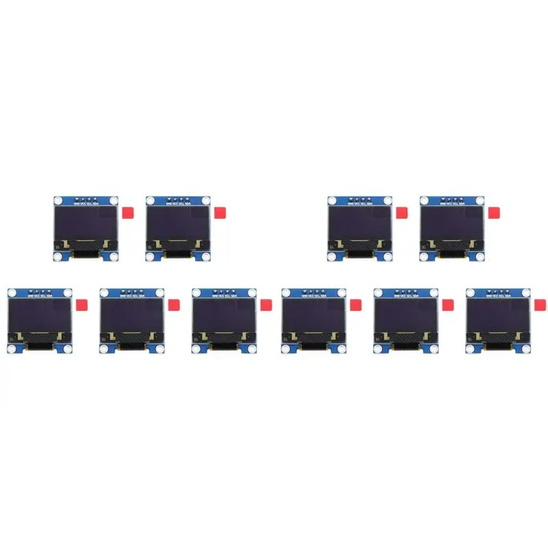 10X 0.96 Inch IIC I2C Serial GND 128X64 OLED LCD LED Display Module SSD1306 For Arduino Kit White Display
