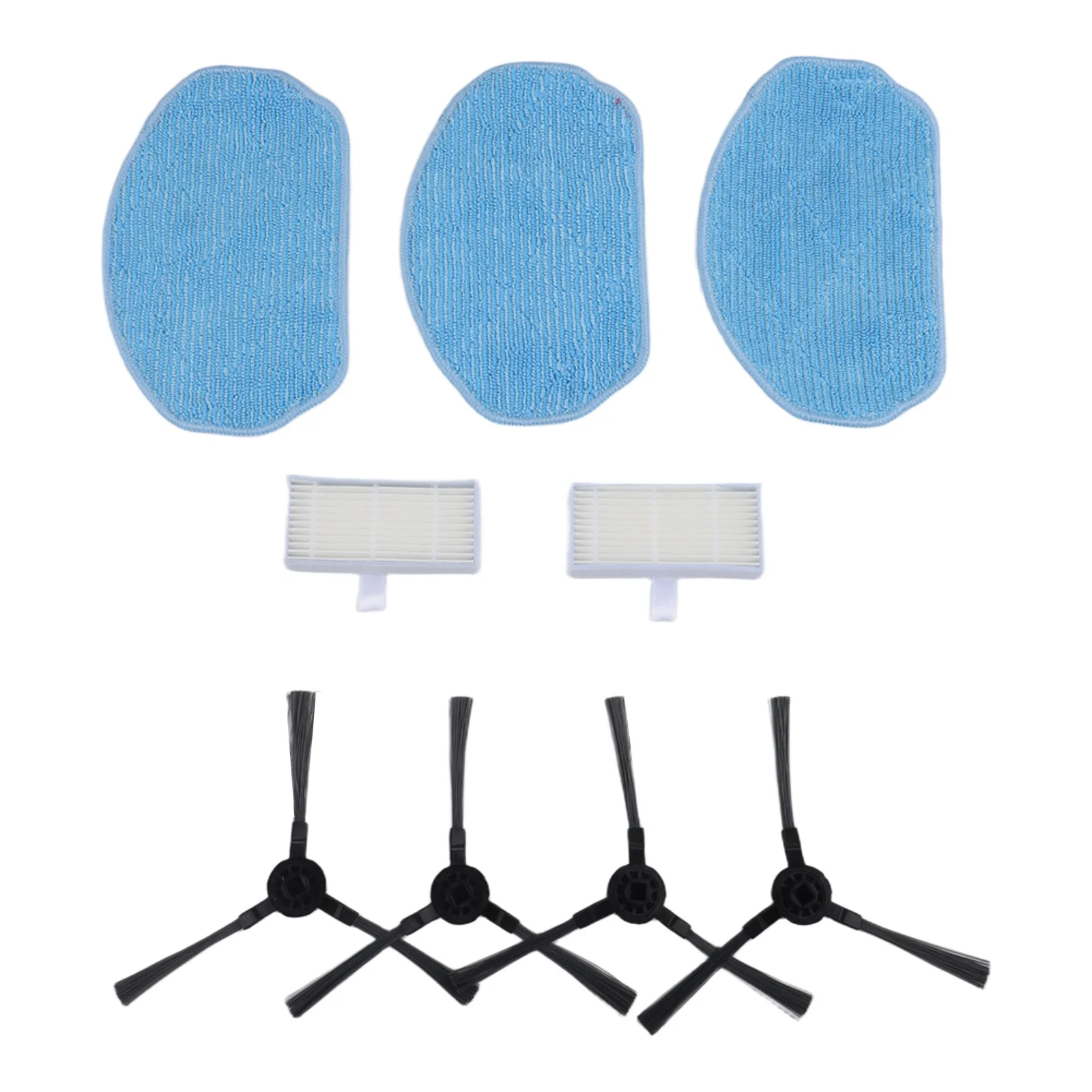 HEPA Filter Side Brush and Mop Pad Set for Conga for m10 For Xtreme For BR151 BR153 BR154 SHELIKI For BR151 For BR151