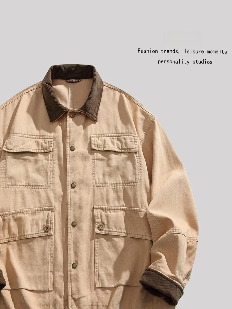 

ANXIE Waed Jaet ex Loose Fit Regular Thin Autumn Wear High Street Sle Small Batch Design