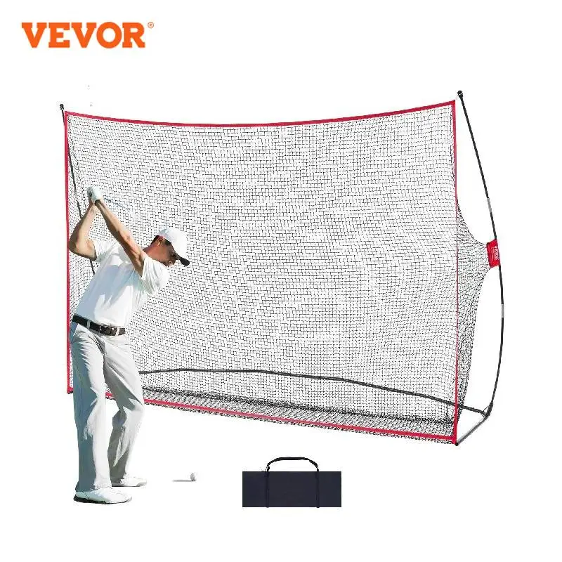 VEVOR 10.8x7ft Golf Practice Hitting Net Huge Golf Net Personal Driving Range for Indoor Outdoor Use Portable Home Golf Aid Net