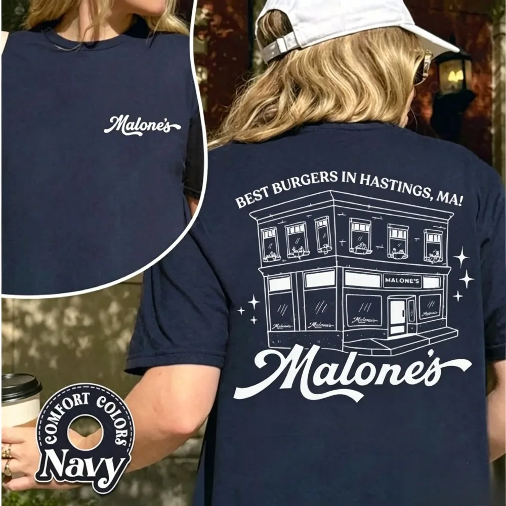 Off Campus Hannah Wells Briar University Hockey T-shirt Malone's Summer Vintage Casual Loose Fashion Outdoor Short Sleeve Unisex