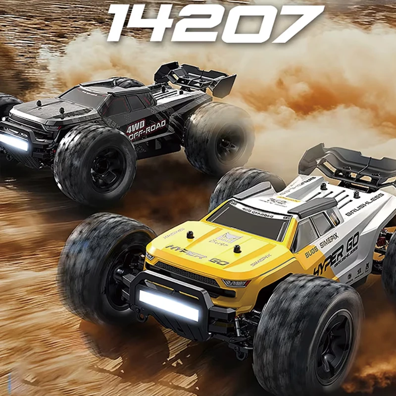 RC Car MJX HYPER GO MJX 14207 1/14 70KM/H Brushless 4WD Racing Car Electric Off-Road Remote Control Truck Rrift RC Cars for gift