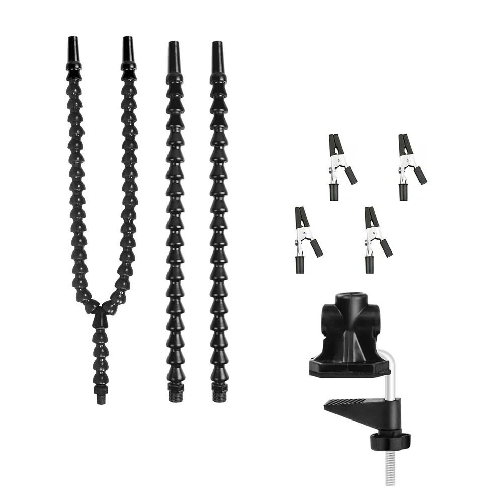 

Soldering Helping Hand Stand 4 Flexible Arms Platform Holder Stations Multifunction Durable Practical Easy Assemble Professional