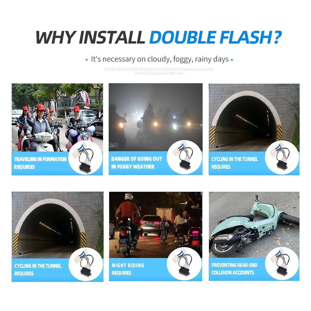 For VESPA Sprint Primavera 150 Motorcycle Double Flash Warning Function Controller Turn Signal Light Flasher Switch Accessories