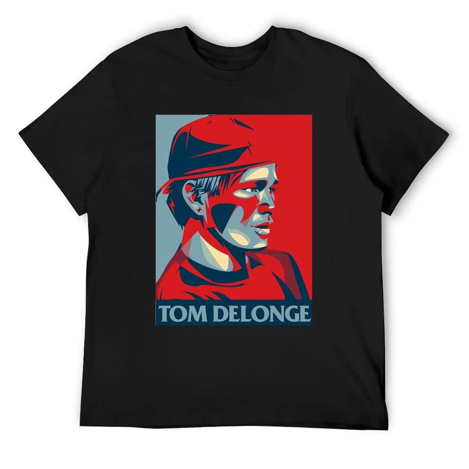 tom delonge T-Shirt blacks sports fans t shirts for men