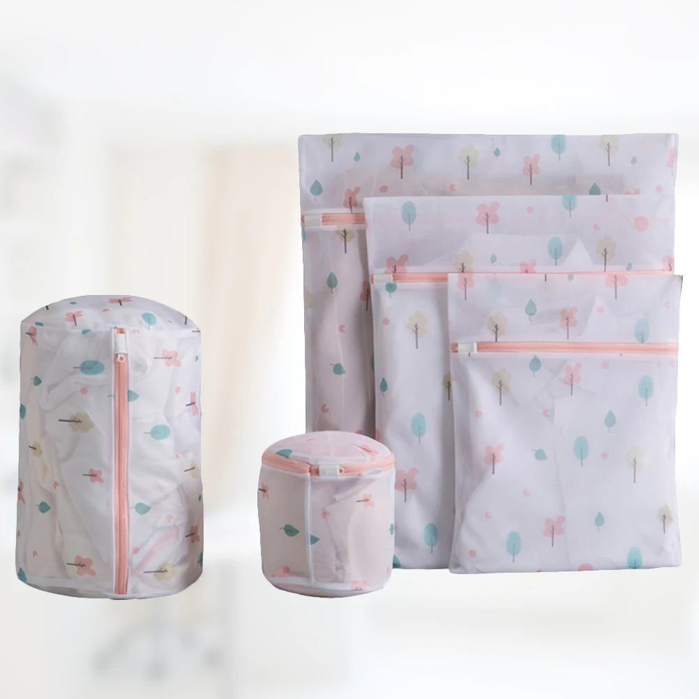 

5pcs Laundry Washing Bags Set for Home Zippered Bra Underwear Socks Clothes ganizer Polyester Travel Storage Pouch