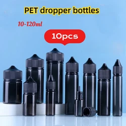 10PCS 통통한 고릴라 PET dropper 병, 액체 주스, CRC 캡이 있는 빈 오일 용기, 실험실 용품