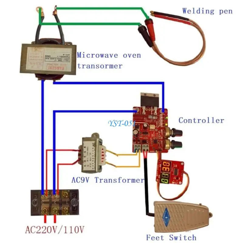 E15A Digital Display Spot Welding Control Panel Control Board Adjusting Current