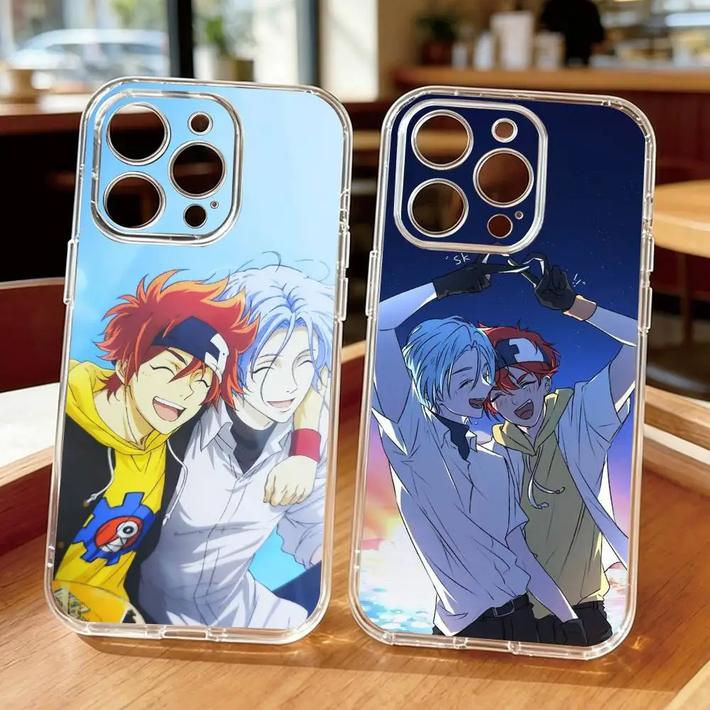 Coque de téléphone SK8 The Infinity L-Langa R-Reki pour iPhone 17 16 15 14 13 12 11 Mini Pro Max Plus – Housse transparente