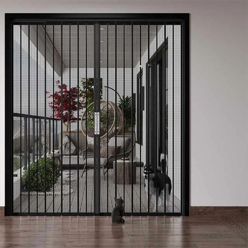 

Aluminum Alloy Railless Diamond Mesh Folding Screen Door Anti-theft Window Screen That Flies Mosquitoes