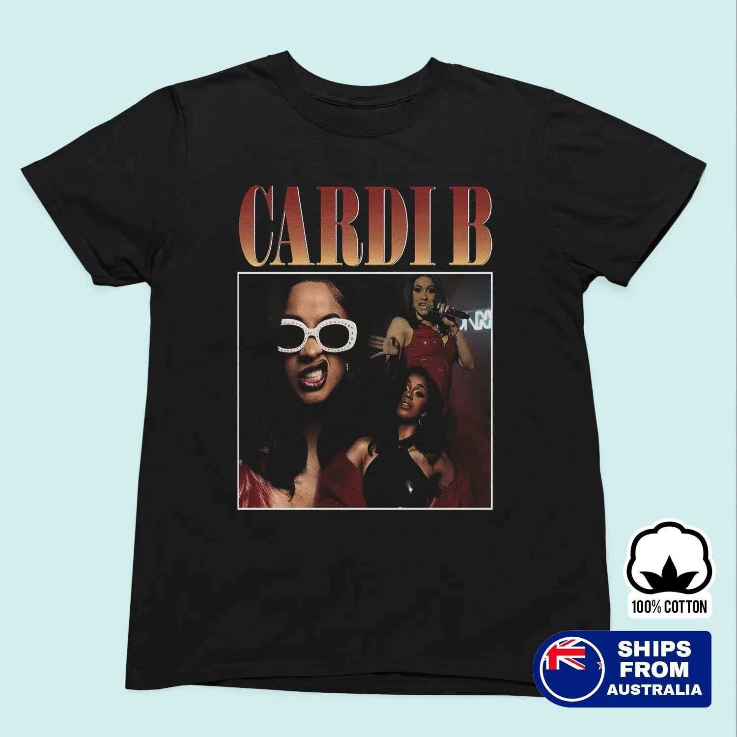 Cardi B Triple Pose Graphic T-Shirt – Hip Hop Queen - Men's & Women's Tee